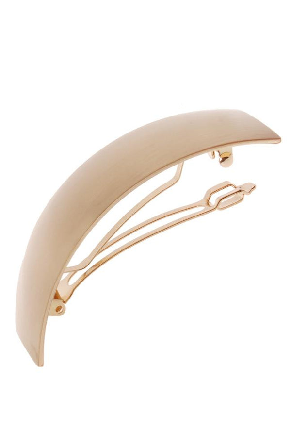 France Luxe Brushed Metal Volume Barrette