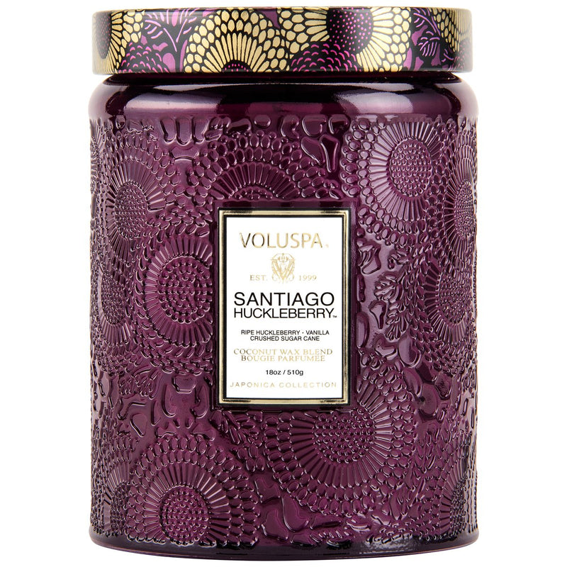 Voluspa Santiago Huckleberry Large Glass Jar Candle