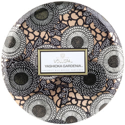 Voluspa Yashioka Gardenia 3 Wick Candle in Decorative Tin